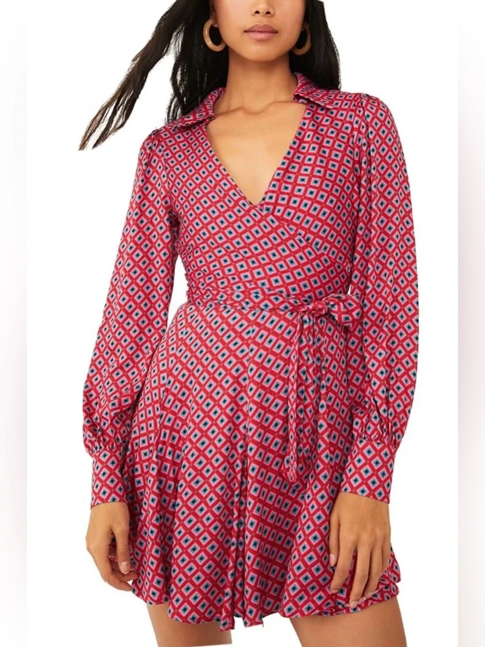 Free People it takes two long sleeve mini dress Size L